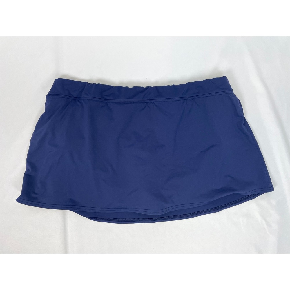Lands' End Size 16W Blue Mini Swim Skirt Bathing Suit Bottom